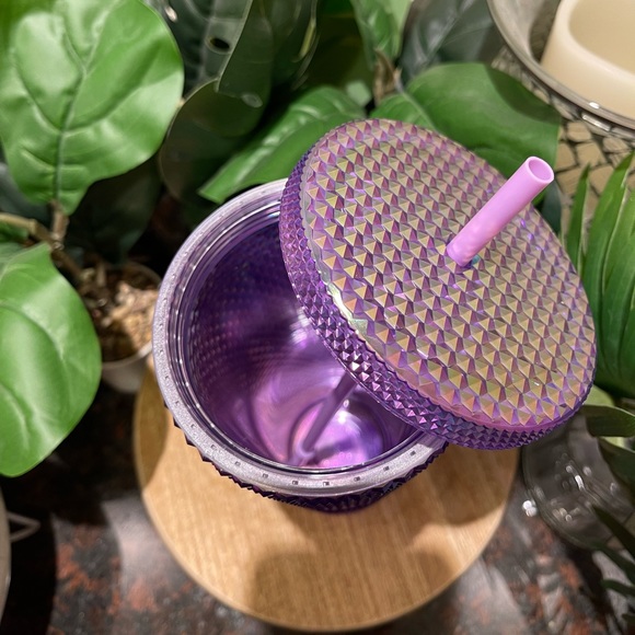 Starbucks 2022 Target Purple Rainbow Oil Slick Studded Venti Tumbler Cold Cup - Picture 8 of 11